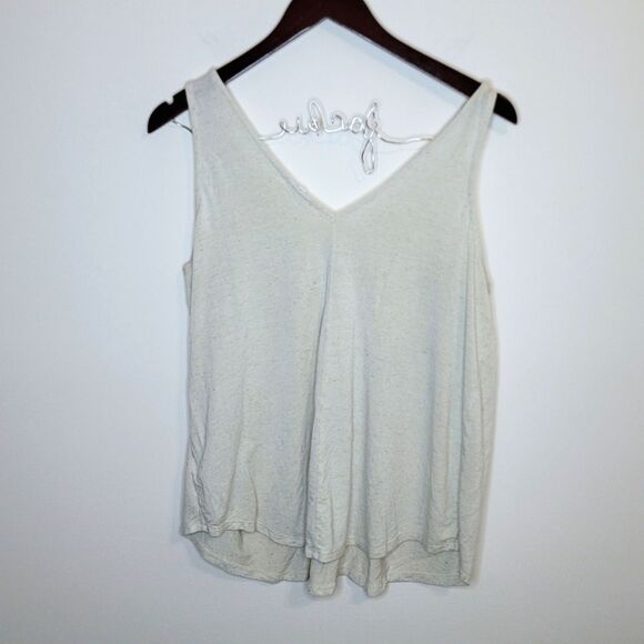 Maurices Cream Linen Blend Tank Top Size Large - Picture 3 of 9